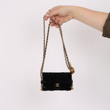 Limited Edition Chanel Métiers D'art 2021 Velvet Embossed Jewel Miniaudiere