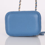 Chanel 2020 Caviar Blue Mini Vanity Crossbody