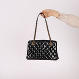 Chanel 2015 Patent Chain Grommet CC Tote