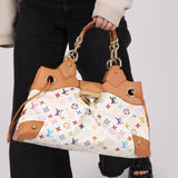 Limited Edition Louis Vuitton x Takashi Murakami Multicolor Monogram Ursula Shoulder Bag