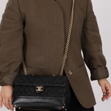 Chanel 2013 Caviar Globe Trotter Medium Flap Bag
