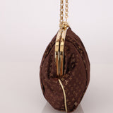 Limited Edition Louis Vuitton Satin Aumônière Clutch on Chain