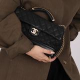Chanel 2013 Caviar Globe Trotter Medium Flap Bag