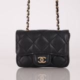 Chanel 21B Caviar Micro Flap Waist Bag