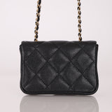 Chanel 21B Caviar Micro Flap Waist Bag