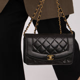 Chanel 1996 Lambskin Small Diana Flap 24K GP