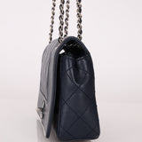 Chanel 2017 Dark Navy Sheepskin Mademoiselle Full Flap Bag