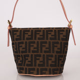 Rare Fendi Zucca Crystal Orchid Bucket Bag
