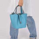 Limited Edition Hermès 2019 Epsom Tressage De Cuir Picotin 22 PHW