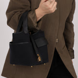 Hermès 2022 Noir Toile Goeland Swift Cargo Picotin Lock 18 GHW