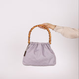 Gucci Lilac Monogram Bamboo Top Handle Tote
