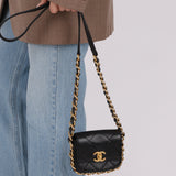 Chanel 2023 Mini Quilted Calfskin Framing Chain Flap Bag