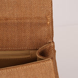 Rare Chanel 1998 Burlap XL Turnlock Briefcase 24k GP