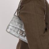 Rare Chanel 2016 Glazed Calfskin Grommet Airline Rectangular Mini Flap Bag