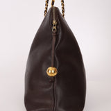 Chanel 1994 Chocolate Caviar Timeless Zip Tote 24k GP