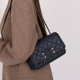 Chanel 2018 Caviar Filigree Small Flap Bag