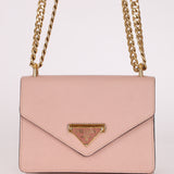 Prada Pink Saffiano Chain Envelope Flap