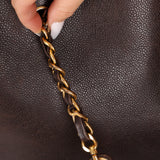Chanel 1994 Chocolate Caviar Timeless Zip Tote 24k GP
