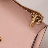 Prada Pink Saffiano Chain Envelope Flap