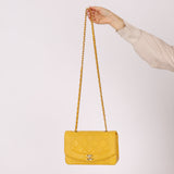 Rare Chanel 1994 Lemon Lambskin Small Diana