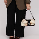 Fendi Animal Print Ponyhair Baguette