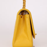 Rare Chanel 1994 Lemon Lambskin Small Diana