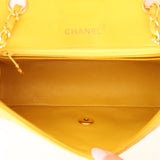 Rare Chanel 1994 Lemon Lambskin Small Diana