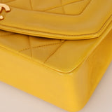 Rare Chanel 1994 Lemon Lambskin Small Diana