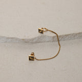 Fendi Stud and Ear Cuff Chain Climber Earring