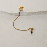 Fendi Stud and Ear Cuff Chain Climber Earring