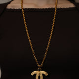 Chanel 80s CCs on CC Pendant Necklace 24K GP