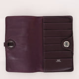 Hermès 2002 Togo Purple Dogon Wallet PHW