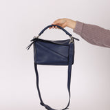 Loewe Bleu Marine Small Puzzle Bag