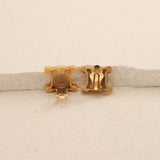 Celine Gold Triomphe Clip On Earrings