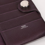 Hermès 2002 Togo Purple Dogon Wallet PHW