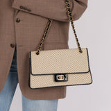 Chanel 2002 Jersey Micro Quilted Turnlock Single Classic Small Flap Bag