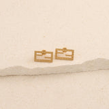 Fendi Gold Baguette Oro Earrings