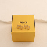 Fendi Gold Baguette Oro Earrings