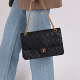 Chanel 1989 Mademoiselle Chain Lambskin Small Flap Bag 24K GP