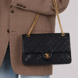 Chanel 1989 Mademoiselle Chain Lambskin Small Flap Bag 24K GP