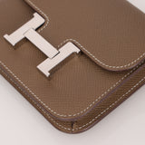 Hermès 2020 Etoupe Epsom Constance Slim Wallet PHW