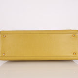 Rare Chanel 1997 Chartreuse Caviar Turnlock Zip Tote 24K GP