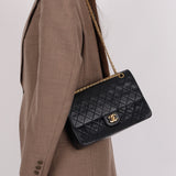 Chanel 1989 Mademoiselle Chain Lambskin Small Flap Bag 24K GP