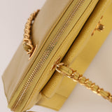 Rare Chanel 1997 Chartreuse Caviar Turnlock Zip Tote 24K GP
