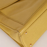 Rare Chanel 1997 Chartreuse Caviar Turnlock Zip Tote 24K GP