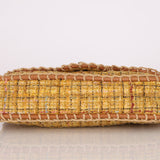 Chanel 2011 Raffia Tweed Single Flap Bag