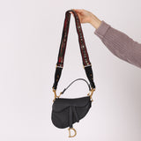 Dior 2018 Leather Mini Saddle with Guitar Strap
