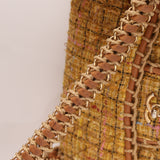 Chanel 2011 Raffia Tweed Single Flap Bag