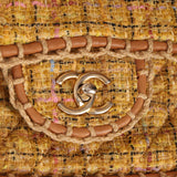 Chanel 2011 Raffia Tweed Single Flap Bag