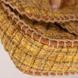 Chanel 2011 Raffia Tweed Single Flap Bag